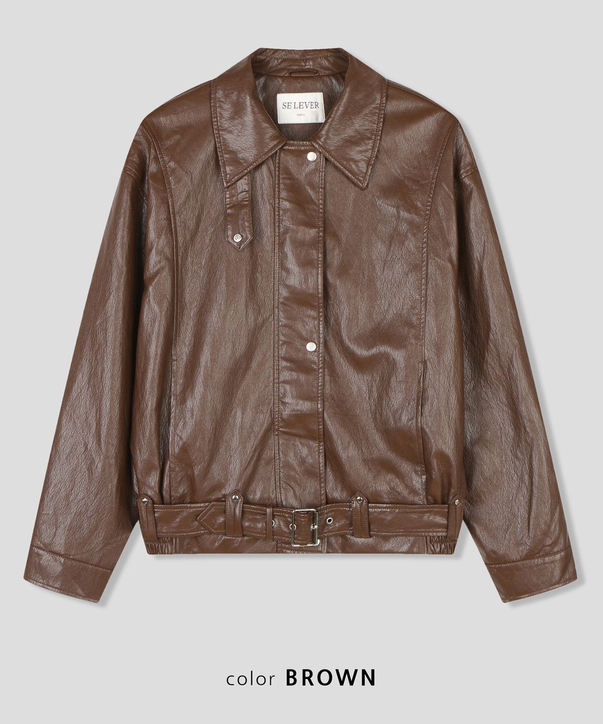 스르비(SELEVER) Rove Belt Leather Jacket_3 Color
