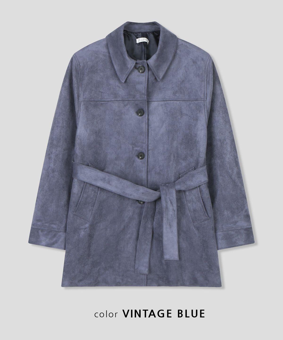 스르비(SELEVER) Dusk Suede Half Coat_2 Color