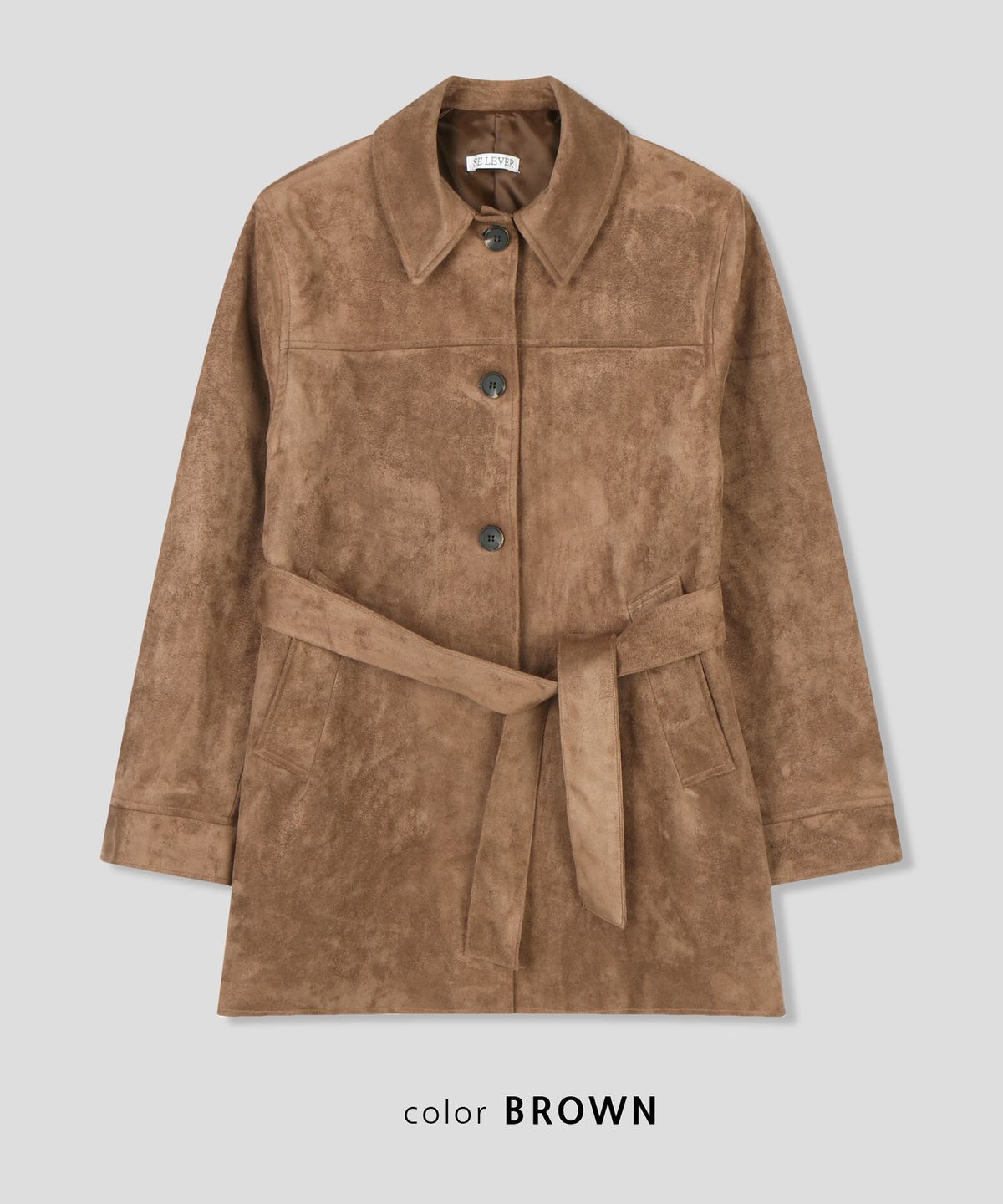 스르비(SELEVER) Dusk Suede Half Coat_2 Color