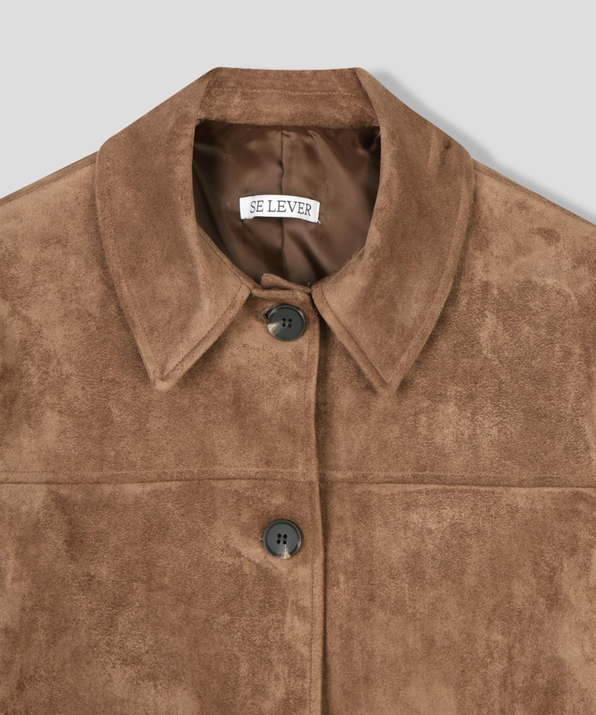 스르비(SELEVER) Dusk Suede Half Coat_2 Color