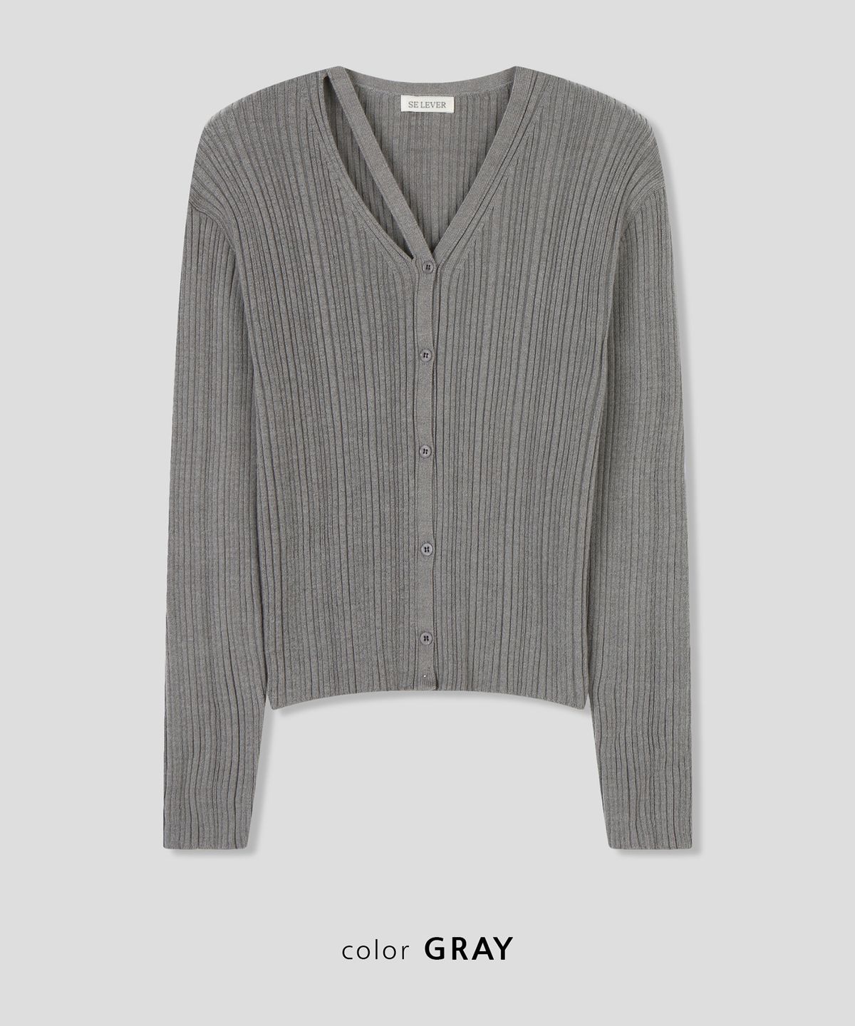 스르비(SELEVER) Elan Cut-out Cardigan_4 Color