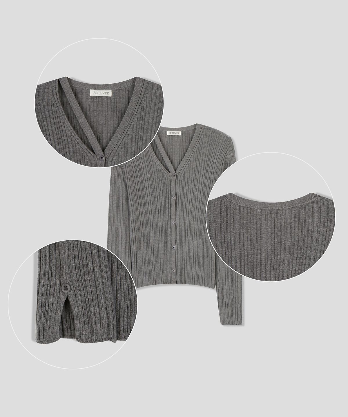 스르비(SELEVER) Elan Cut-out Cardigan_4 Color
