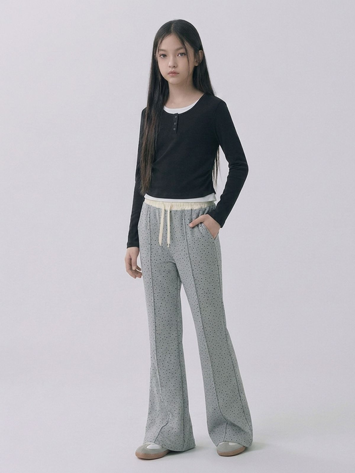 행텐 틴즈(HANGTEN TEENS) 틴즈 여아 부츠컷 저지 팬츠_025(14580-138-610-09)