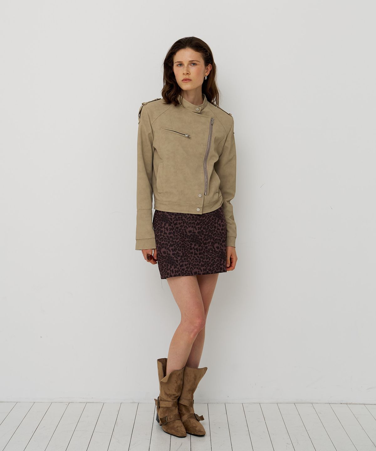 스르비(SELEVER) Leopard Mini Skirt
