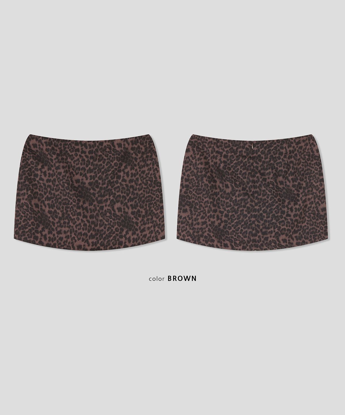 스르비(SELEVER) Leopard Mini Skirt