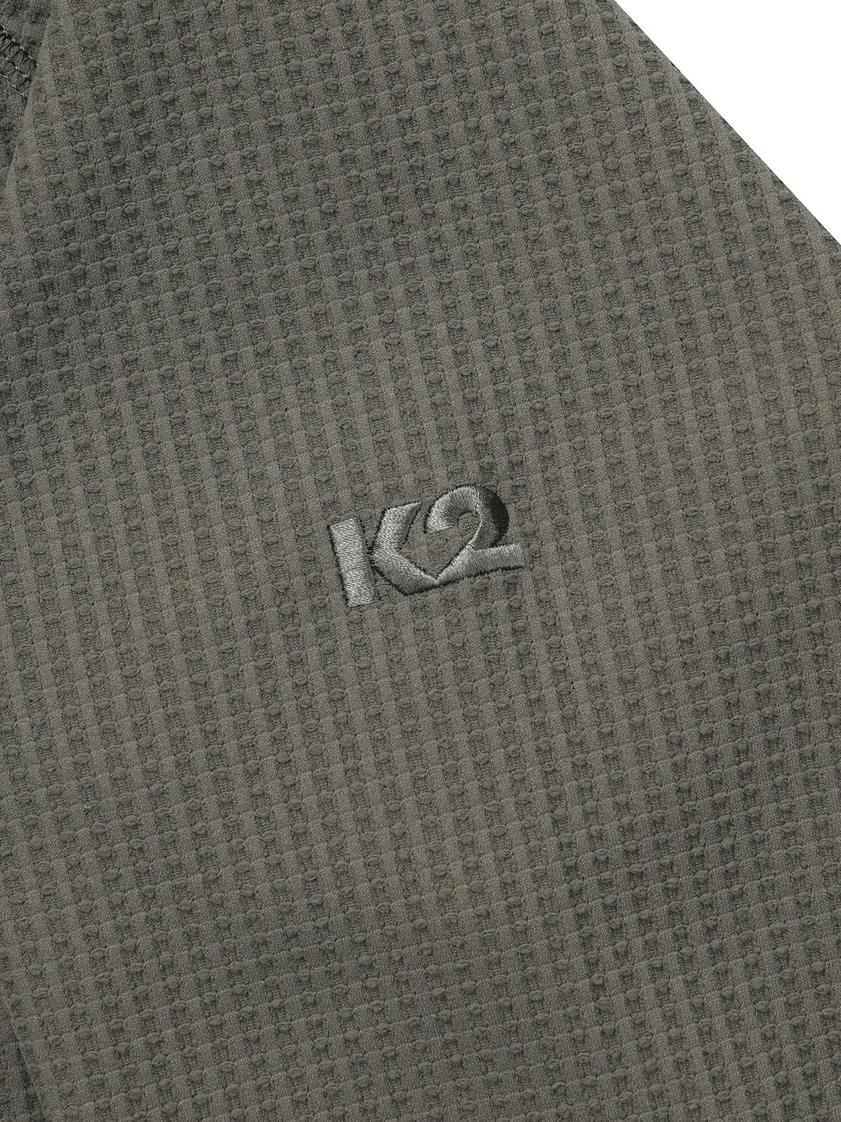 케이투(K2) FLYHIKE 테크 와플 라운드 티셔츠_DARK KHAKI GREY