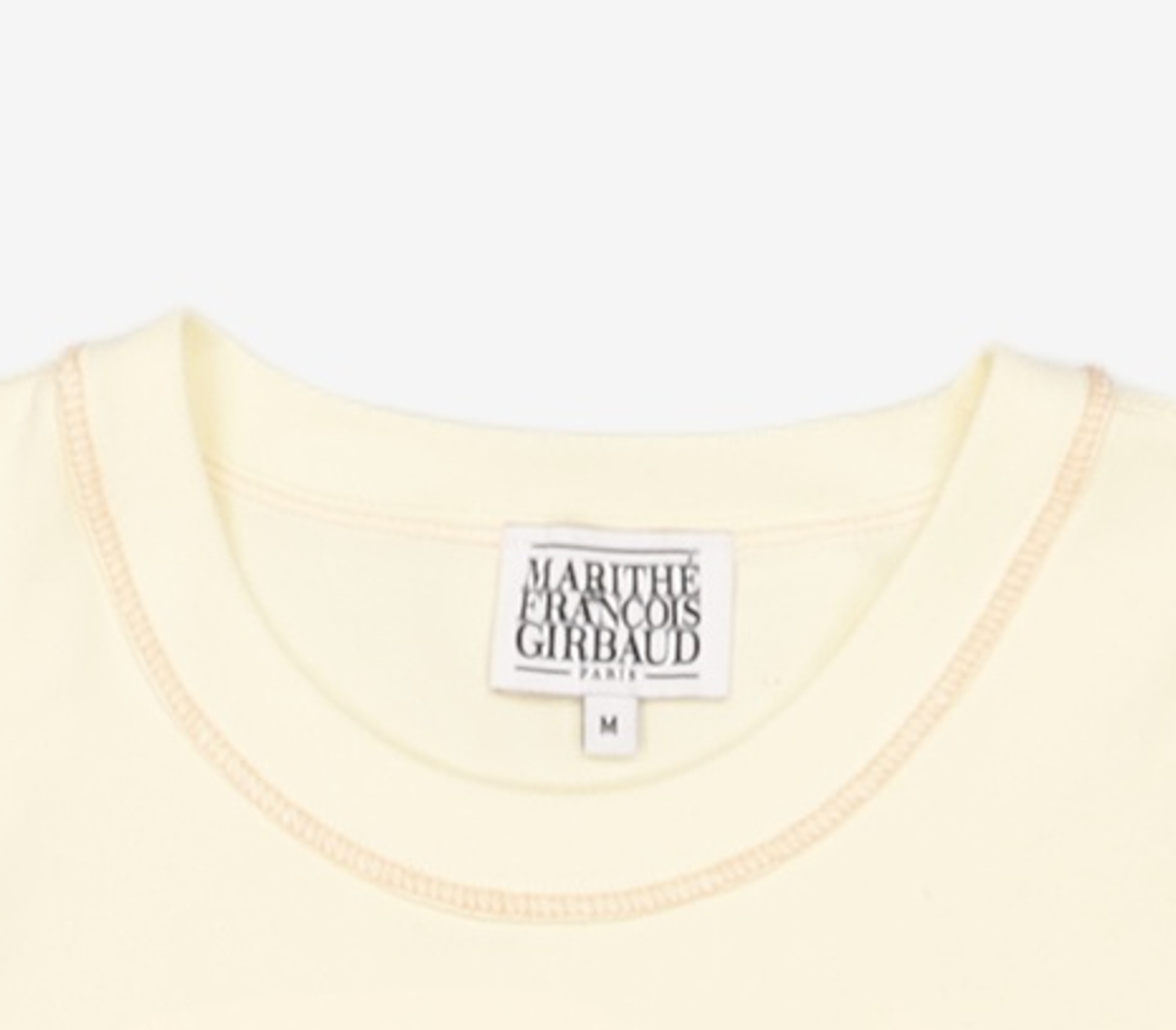 마리떼 프랑소와 저버(MARITHÉ + FRANҪOIS GIRBAUD) W CLASSIC LOGO BABY CROP TEE light yellow M
