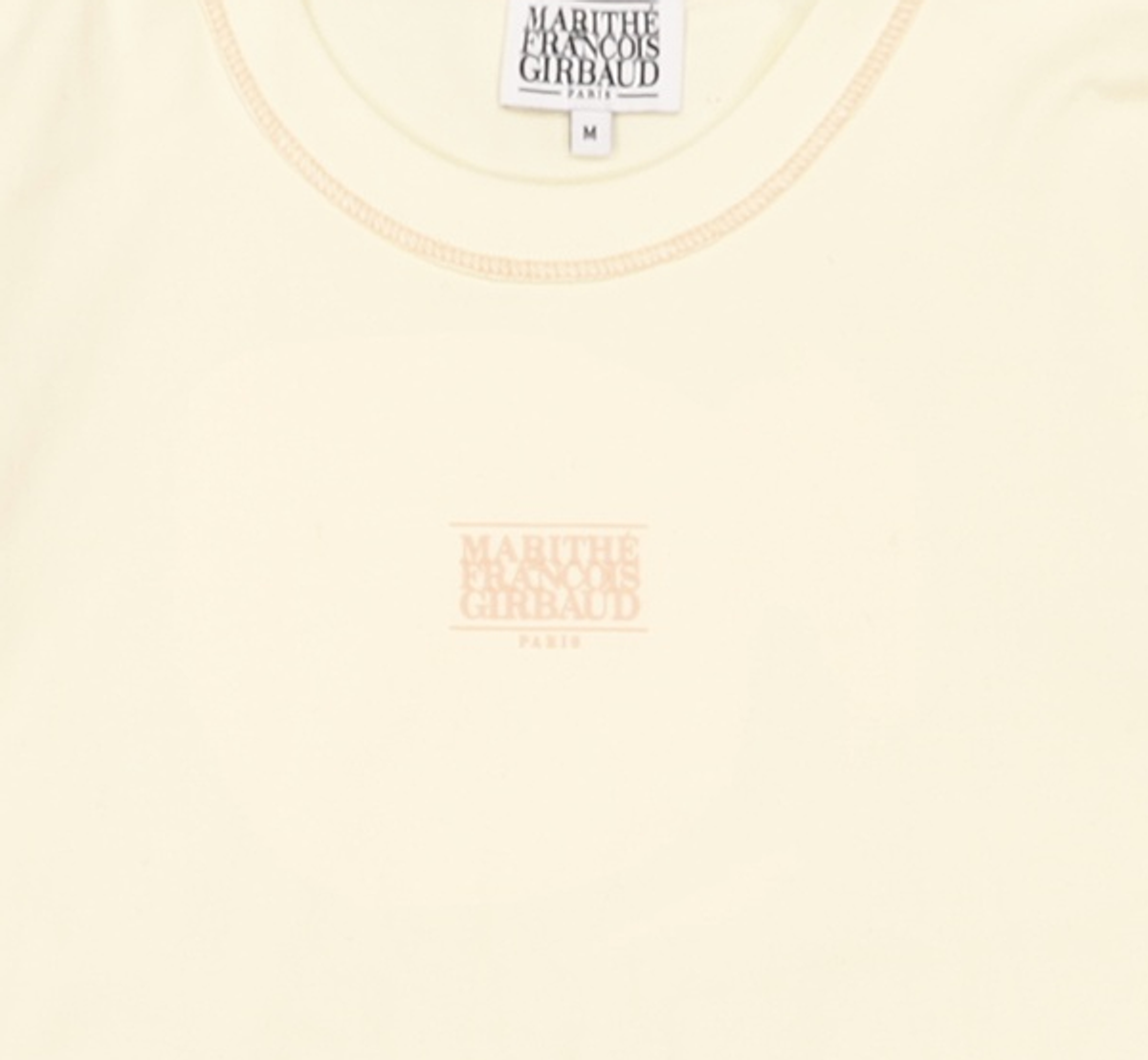 마리떼 프랑소와 저버(MARITHÉ + FRANҪOIS GIRBAUD) W CLASSIC LOGO BABY CROP TEE light yellow M