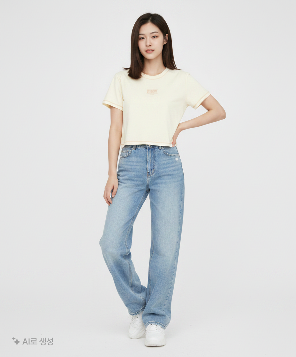 마리떼 프랑소와 저버(MARITHÉ + FRANҪOIS GIRBAUD) W CLASSIC LOGO BABY CROP TEE light yellow M