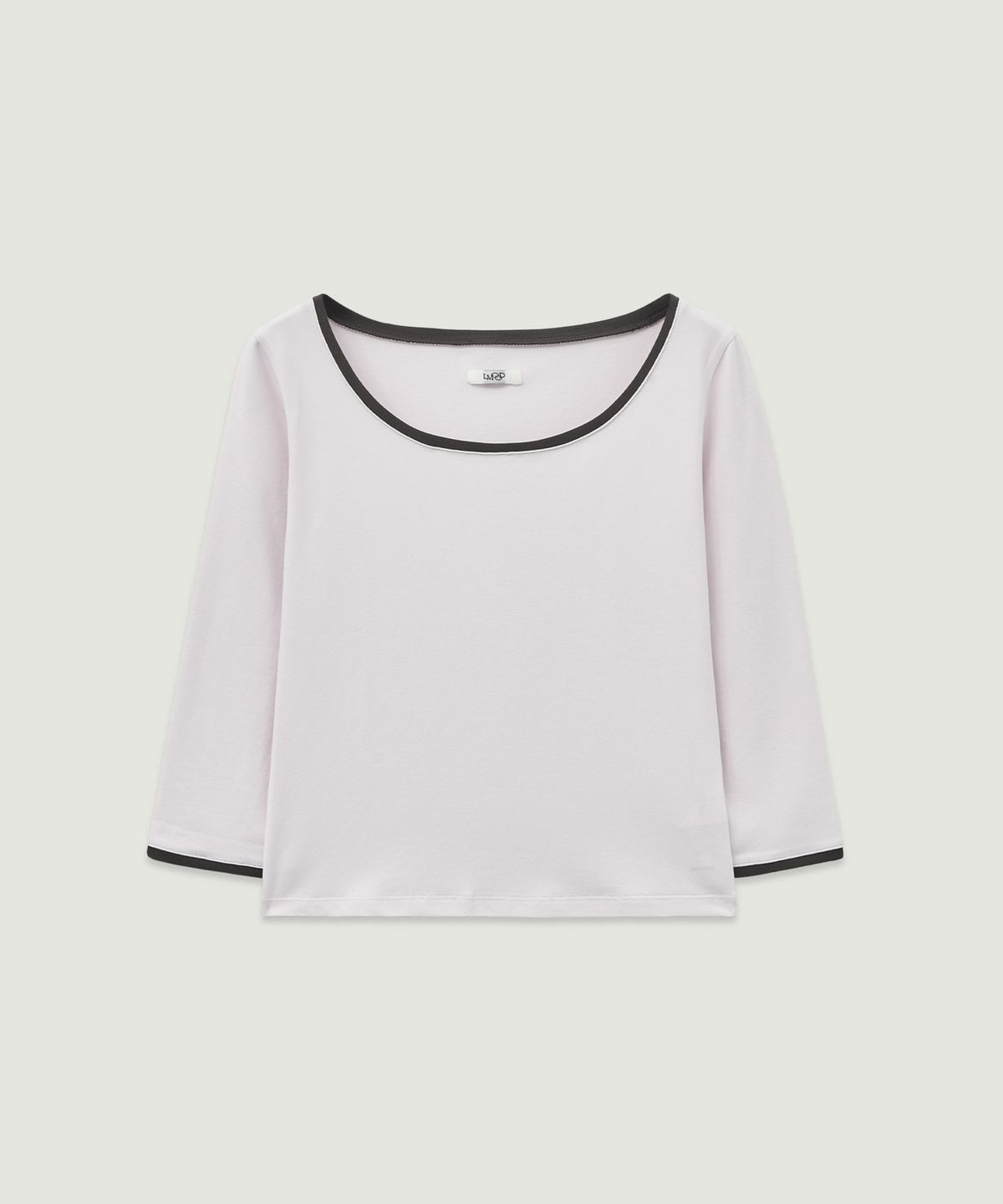 엘무드 우먼(LMOOD WOMEN) DOLLY Three Quarter Ringer T-Shirt Pale Pink