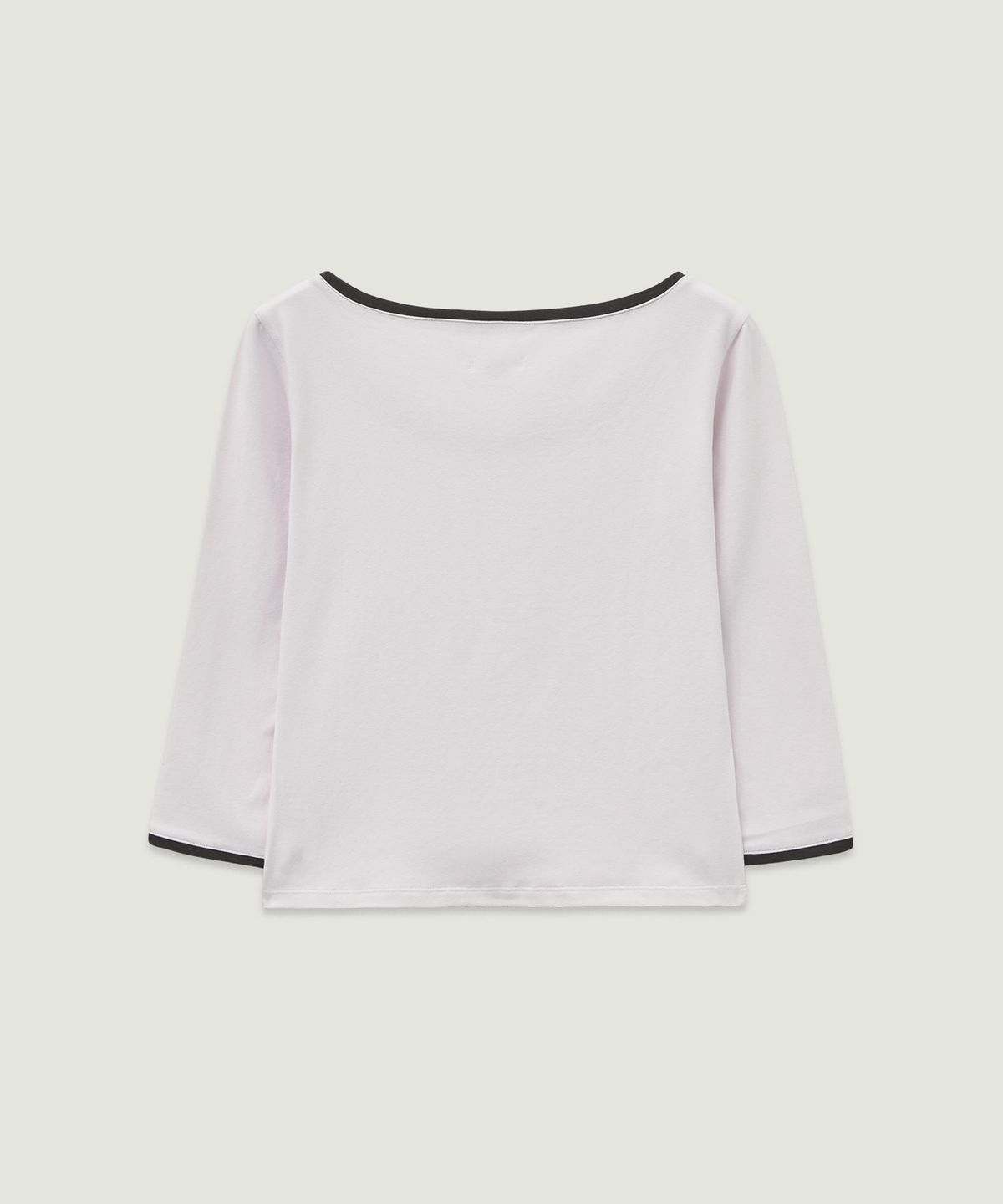 엘무드 우먼(LMOOD WOMEN) DOLLY Three Quarter Ringer T-Shirt Pale Pink