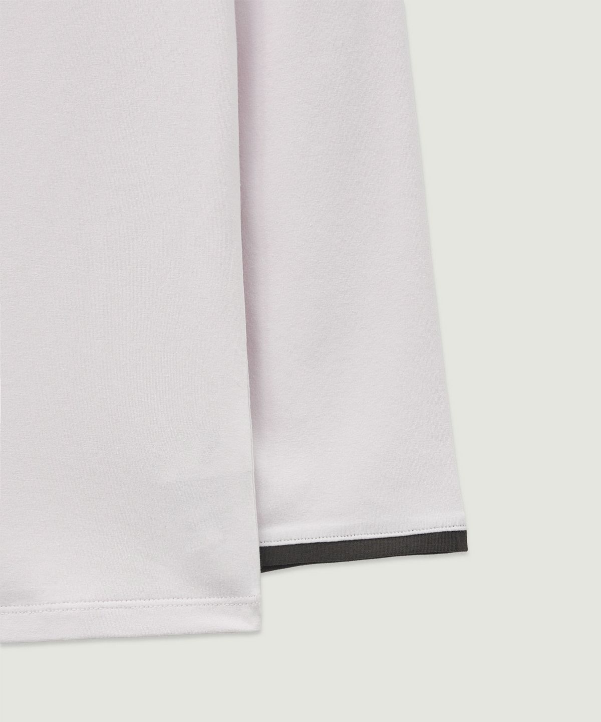 엘무드 우먼(LMOOD WOMEN) DOLLY Three Quarter Ringer T-Shirt Pale Pink