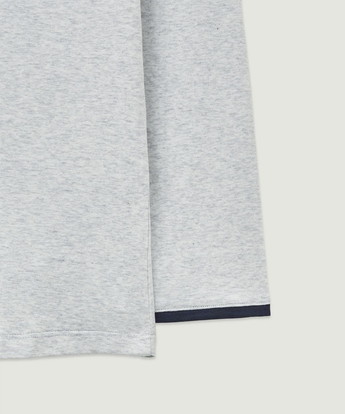 엘무드 우먼(LMOOD WOMEN) DOLLY Three Quarter Ringer T-Shirt Light Grey