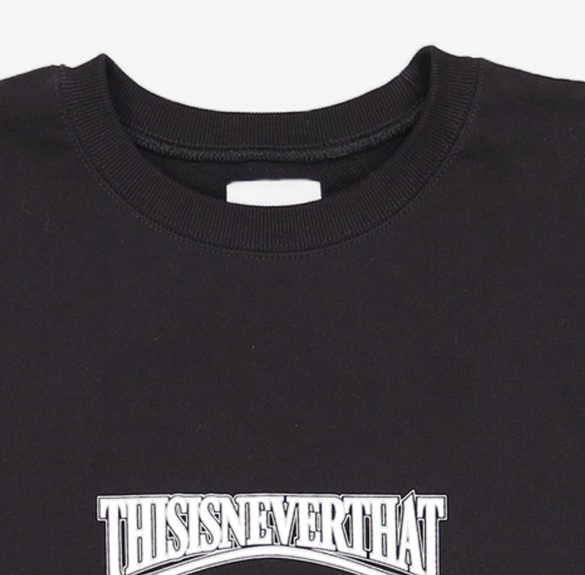 디스이즈네버댓(THISISNEVERTHAT) Low Arch Crewneck Black L