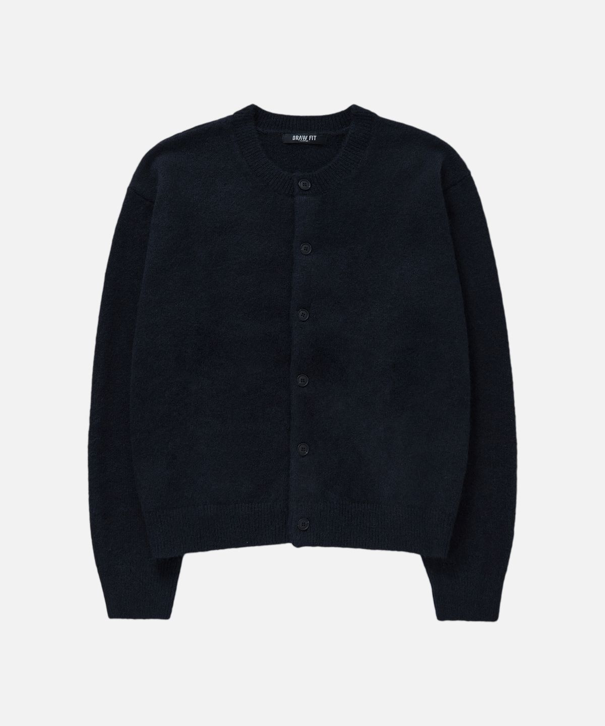 드로우핏(DRAW FIT) 어베인 울 크롭 니트 가디건 [NAVY]