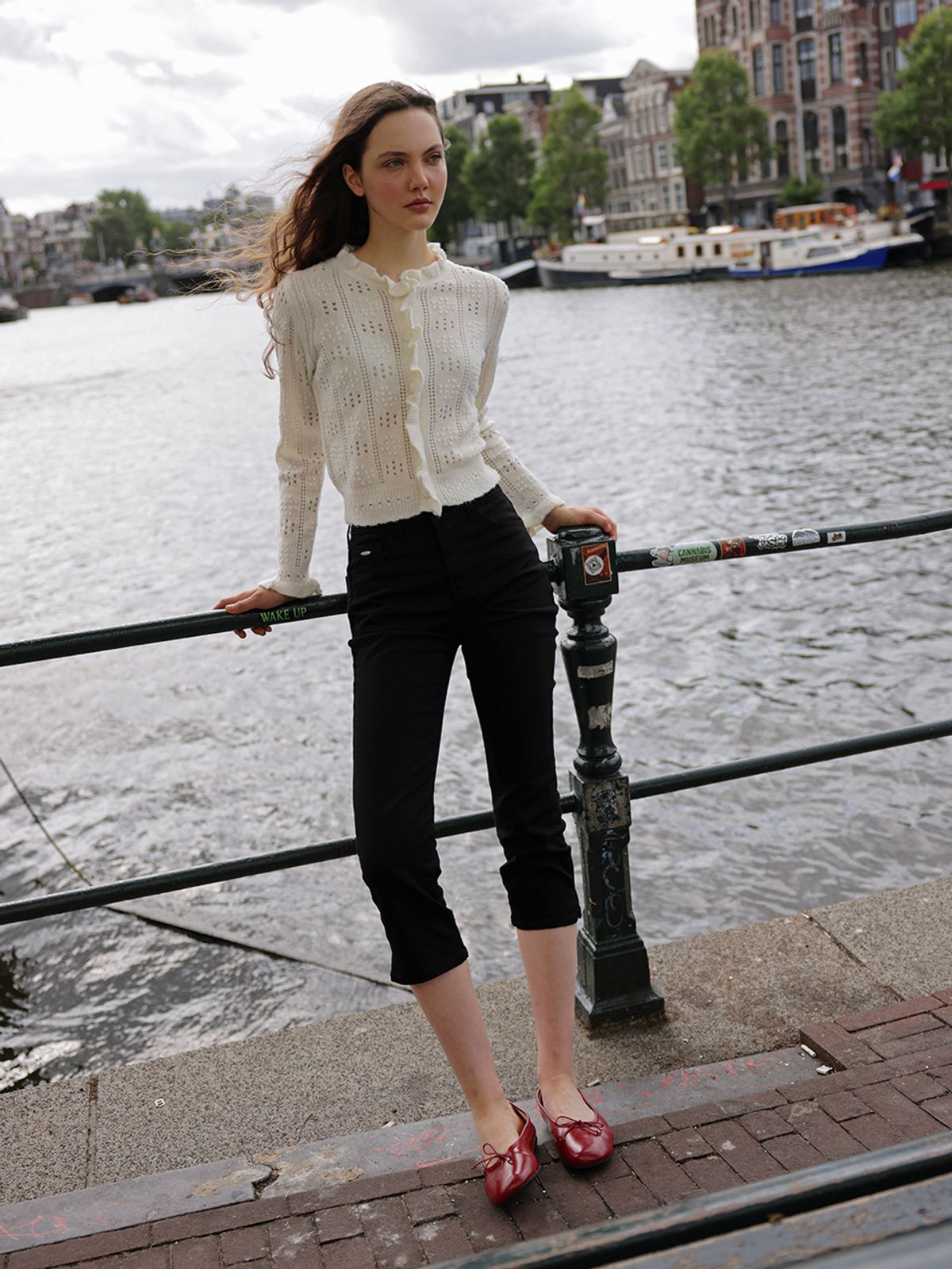 랭앤루(LANGNLU) CELLY Frill Cardigan(셀리)_IVORY
