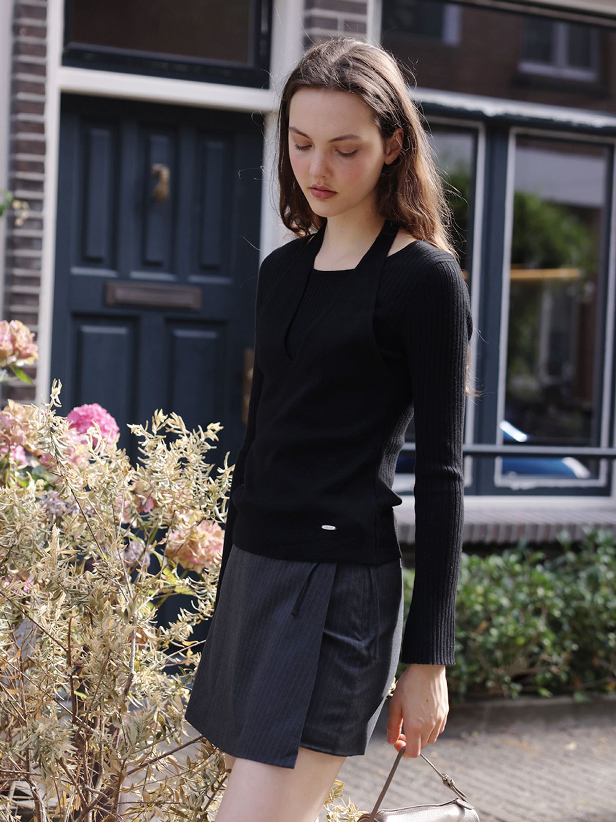 랭앤루(LANGNLU) TILLY Layered Knit(틸리)_BLACK