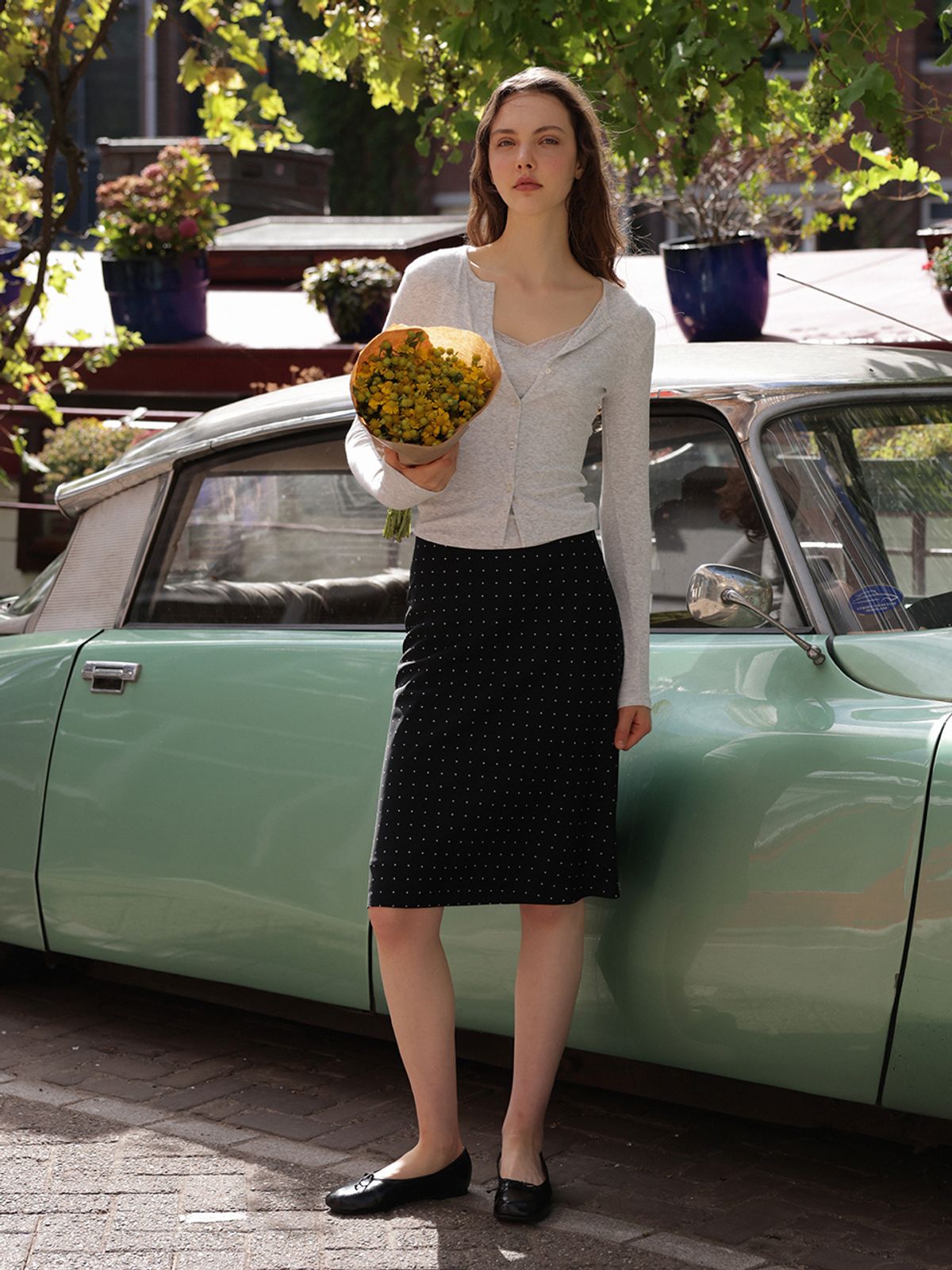 랭앤루(LANGNLU) OLLIA Layered Top(올리아)_WHITE MELANGE