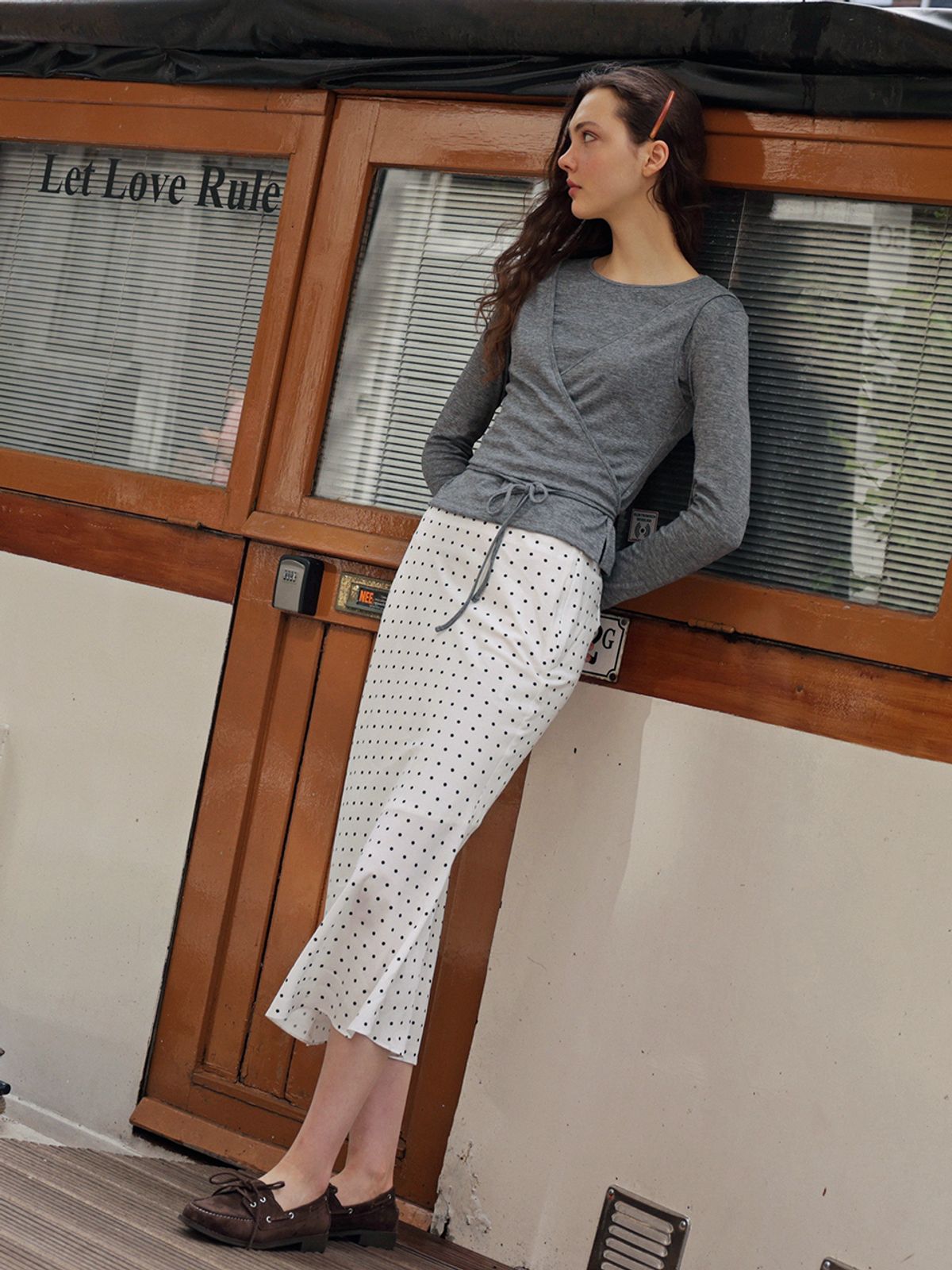 랭앤루(LANGNLU) DANA Wrap Top(다나)_MELANGE