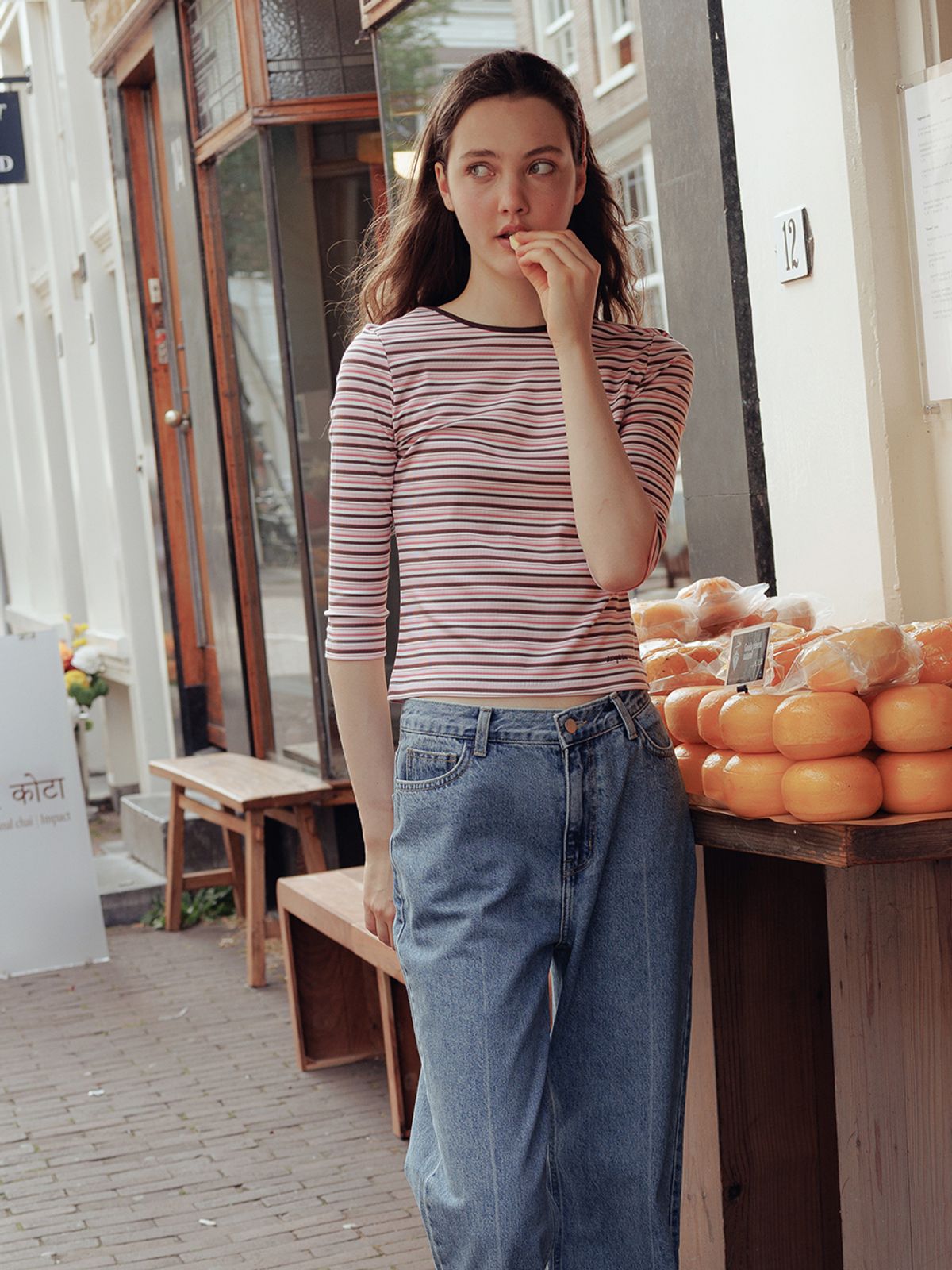랭앤루(LANGNLU) LINDSAY Two-Way T-Shirts(린지)_PINK