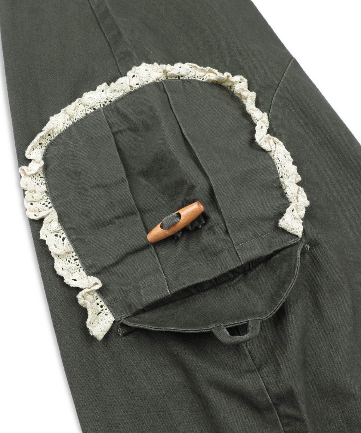 루나키후(RuNaKi'Hu') WXP104 츠기타비 레이스 벌룬 팬츠 (KHAKI)