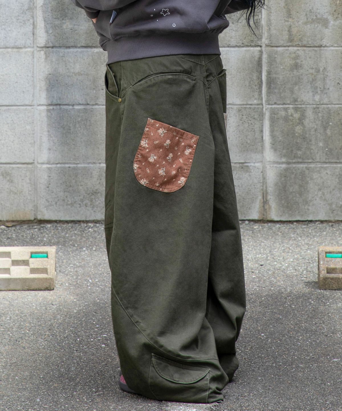 루나키후(RuNaKi'Hu') WXP104 츠기타비 레이스 벌룬 팬츠 (KHAKI)