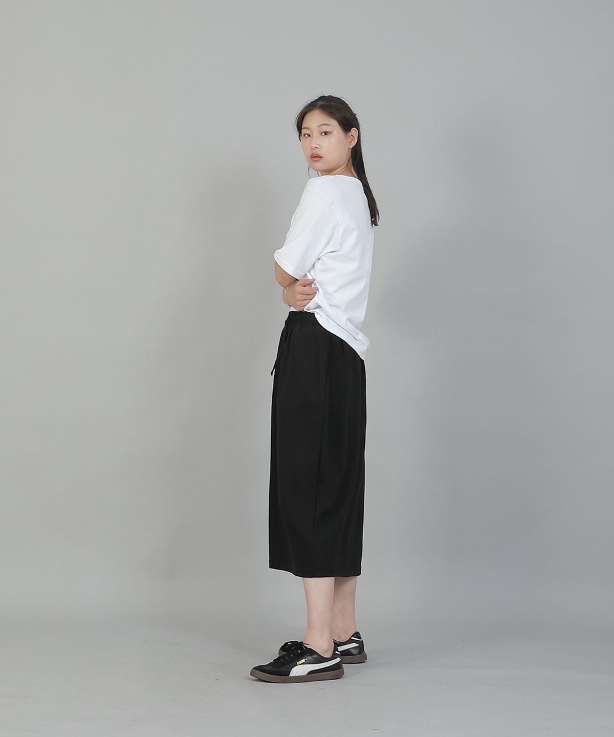 세인트크루(SAINTCREW) 웜 기모 H라인 롱스커트 HWL-1312 카키블랙