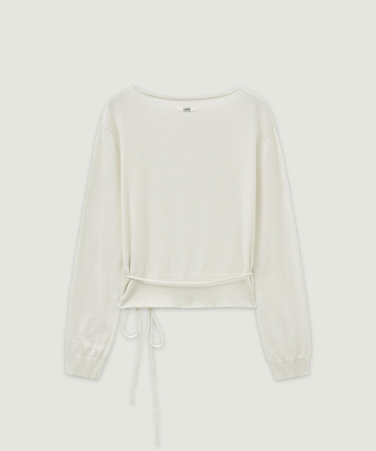 엘무드 우먼(LMOOD WOMEN) DEFNE Silk Wool Boat Neck Pullover Knit Ivory