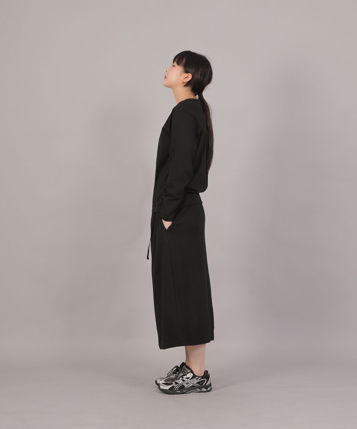 세인트크루(SAINTCREW) 웜 기모 H라인 롱스커트 HWL-1312 그레이블랙