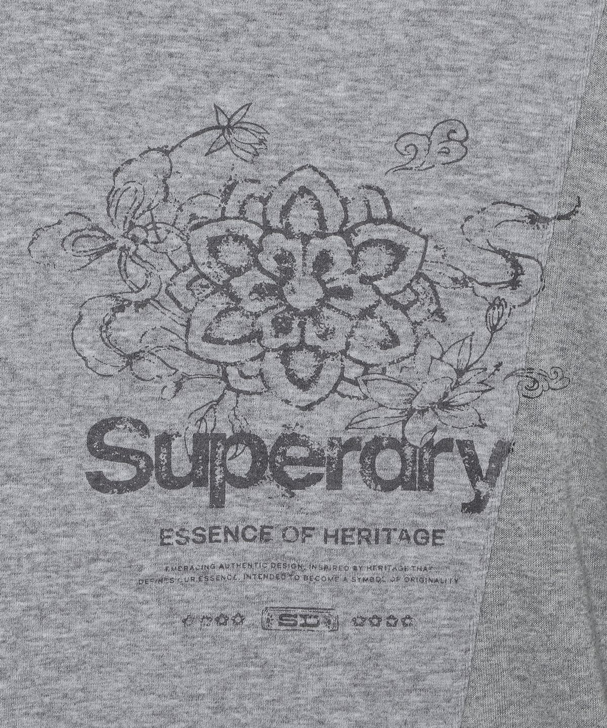 슈퍼드라이(SUPERDRY) 우먼스 로우컷 롱슬리브 라이트 멜란지 그레이 SDFILDQ03LMG