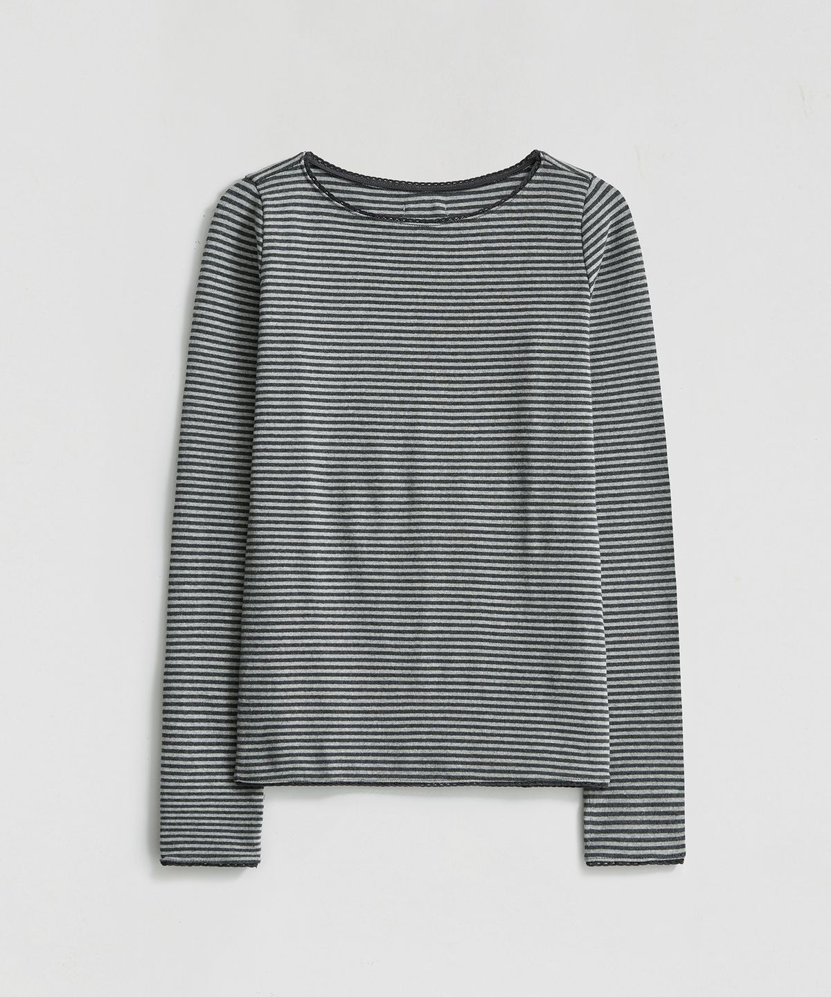 엘무드 우먼(LMOOD WOMEN) MANON Stripe T-Shirt Grey
