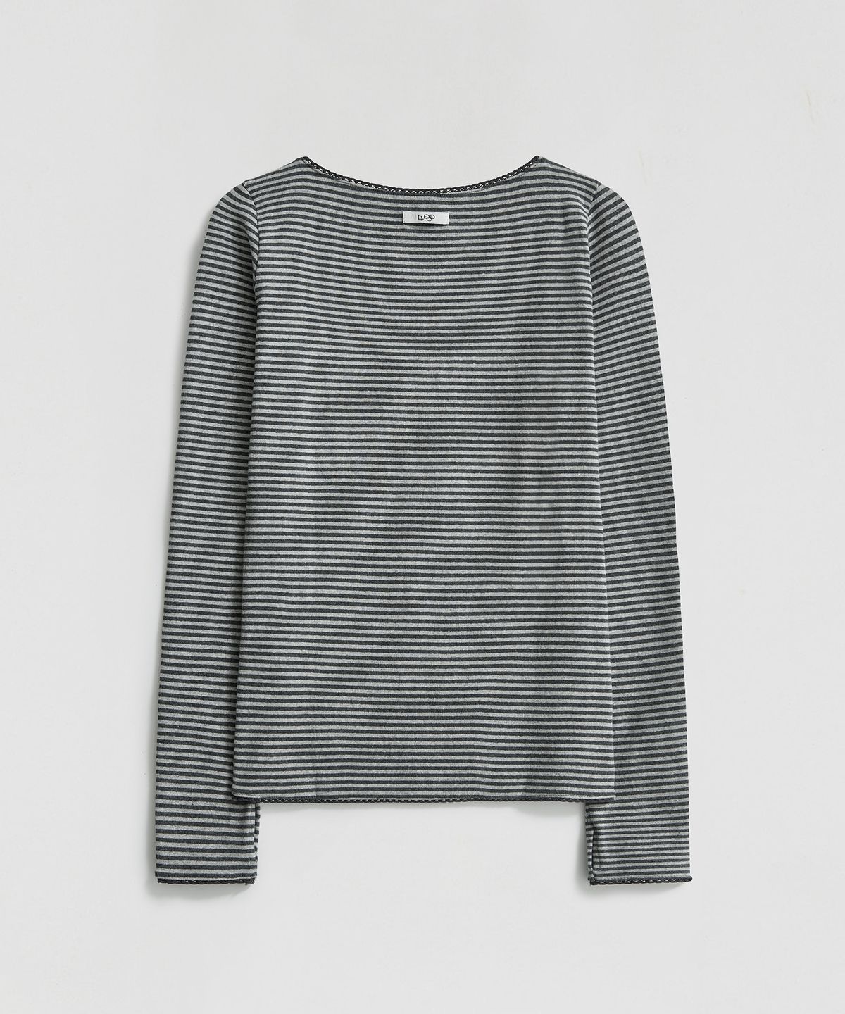 엘무드 우먼(LMOOD WOMEN) MANON Stripe T-Shirt Grey