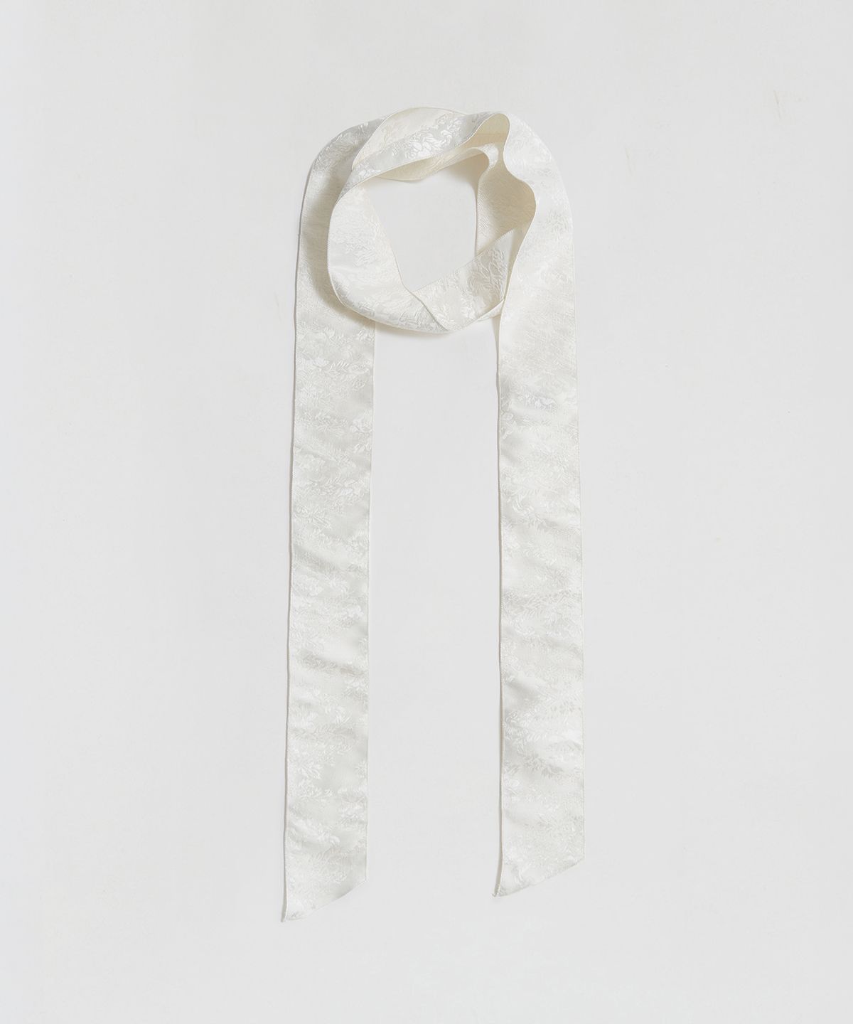 엘무드 우먼(LMOOD WOMEN) FRELE Jacquard Silk Scarf Cream