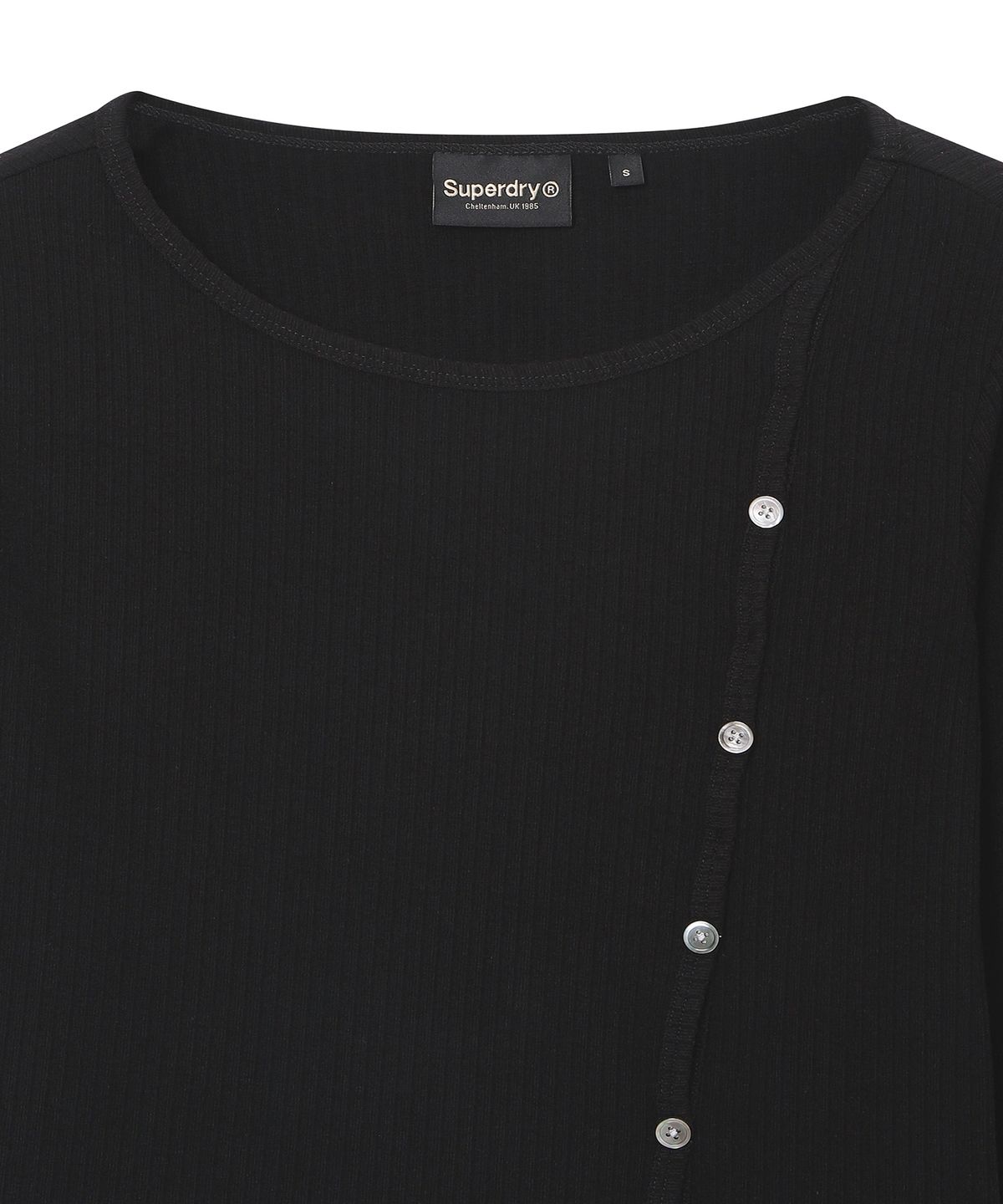 슈퍼드라이(SUPERDRY) 우먼스 리브 엣지 롱슬리브 블랙 SDFILDQ04BLK
