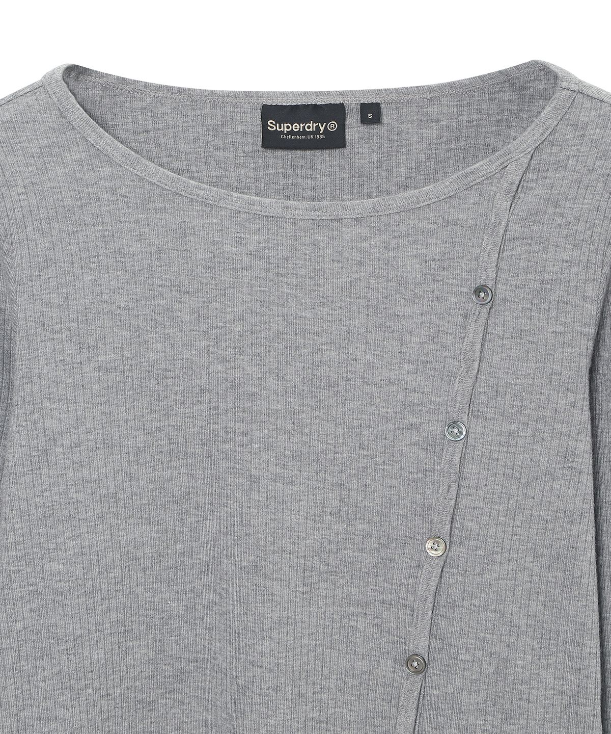 슈퍼드라이(SUPERDRY) 우먼스 리브 엣지 롱슬리브 그레이 SDFILDQ04GRY