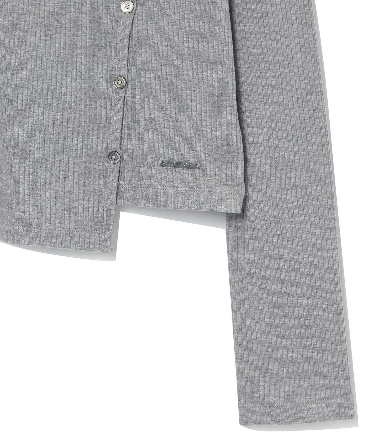 슈퍼드라이(SUPERDRY) 우먼스 리브 엣지 롱슬리브 그레이 SDFILDQ04GRY