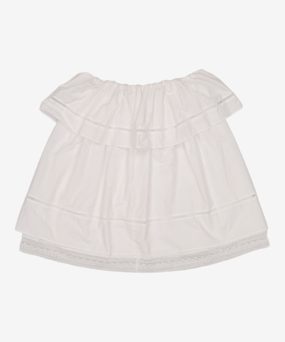 시눈(SINOON) Double Flared Blouse & Skirt (White) FREE