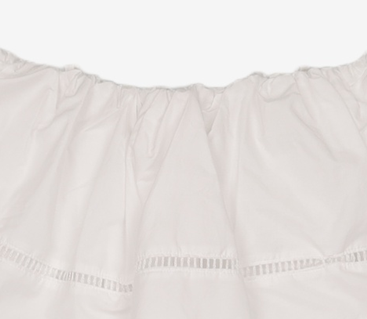 시눈(SINOON) Double Flared Blouse & Skirt (White) FREE