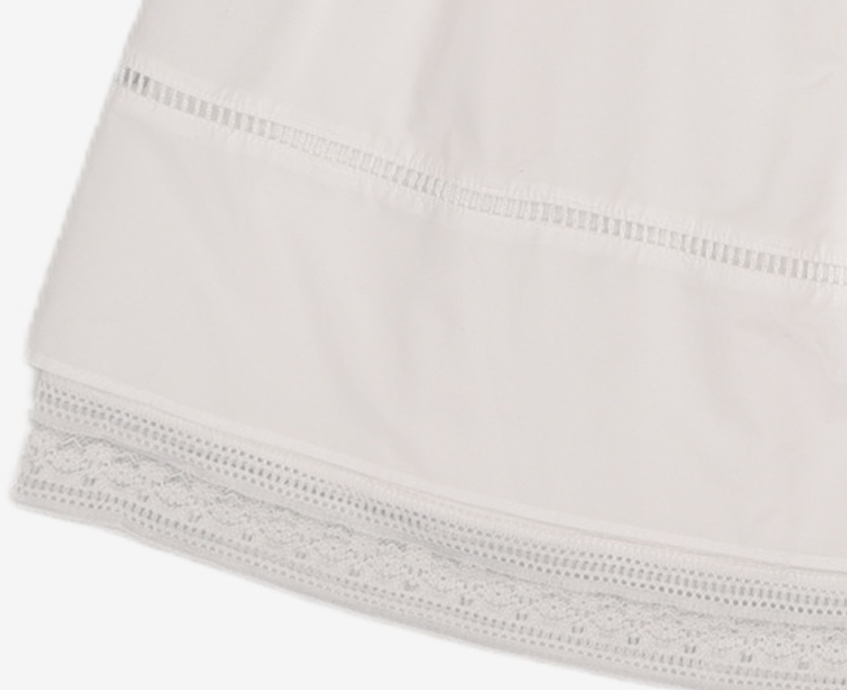 시눈(SINOON) Double Flared Blouse & Skirt (White) FREE