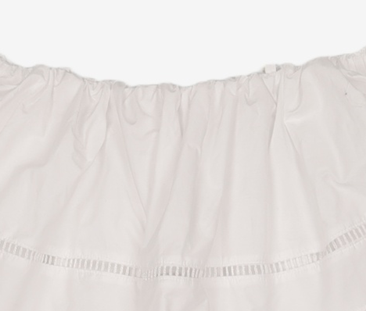시눈(SINOON) Double Flared Blouse & Skirt (White) FREE