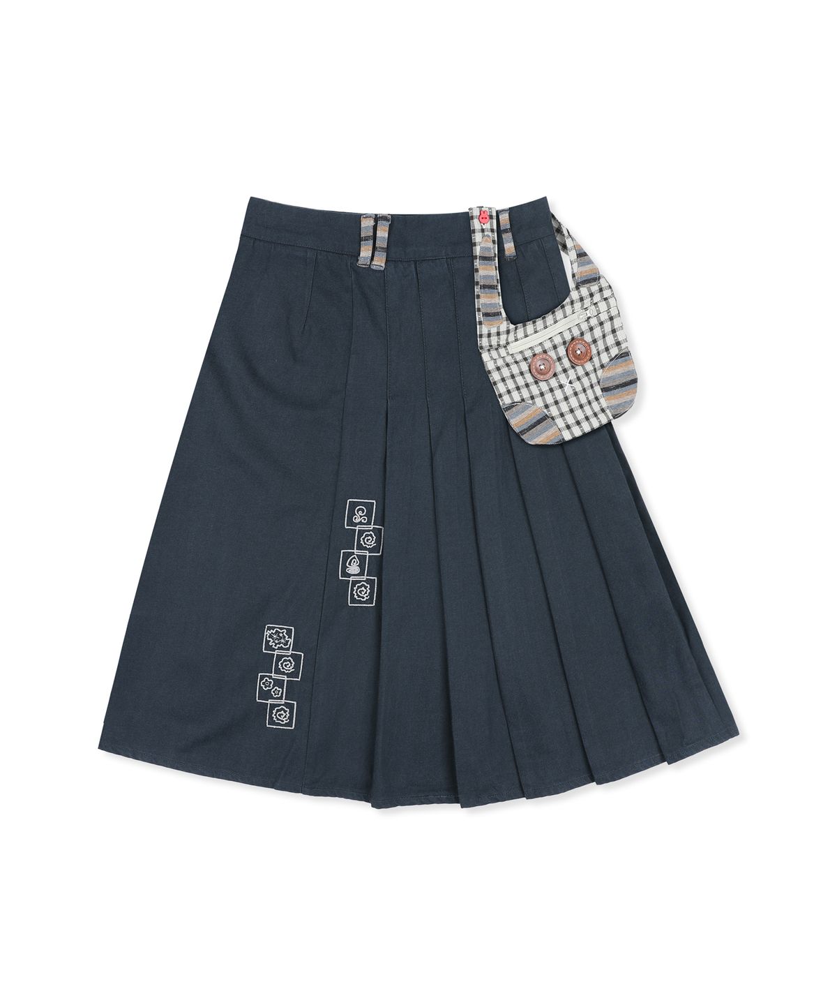루나키후(RuNaKi'Hu') WXSK017 치이토모 코튼 랩 스커트 (NAVY)