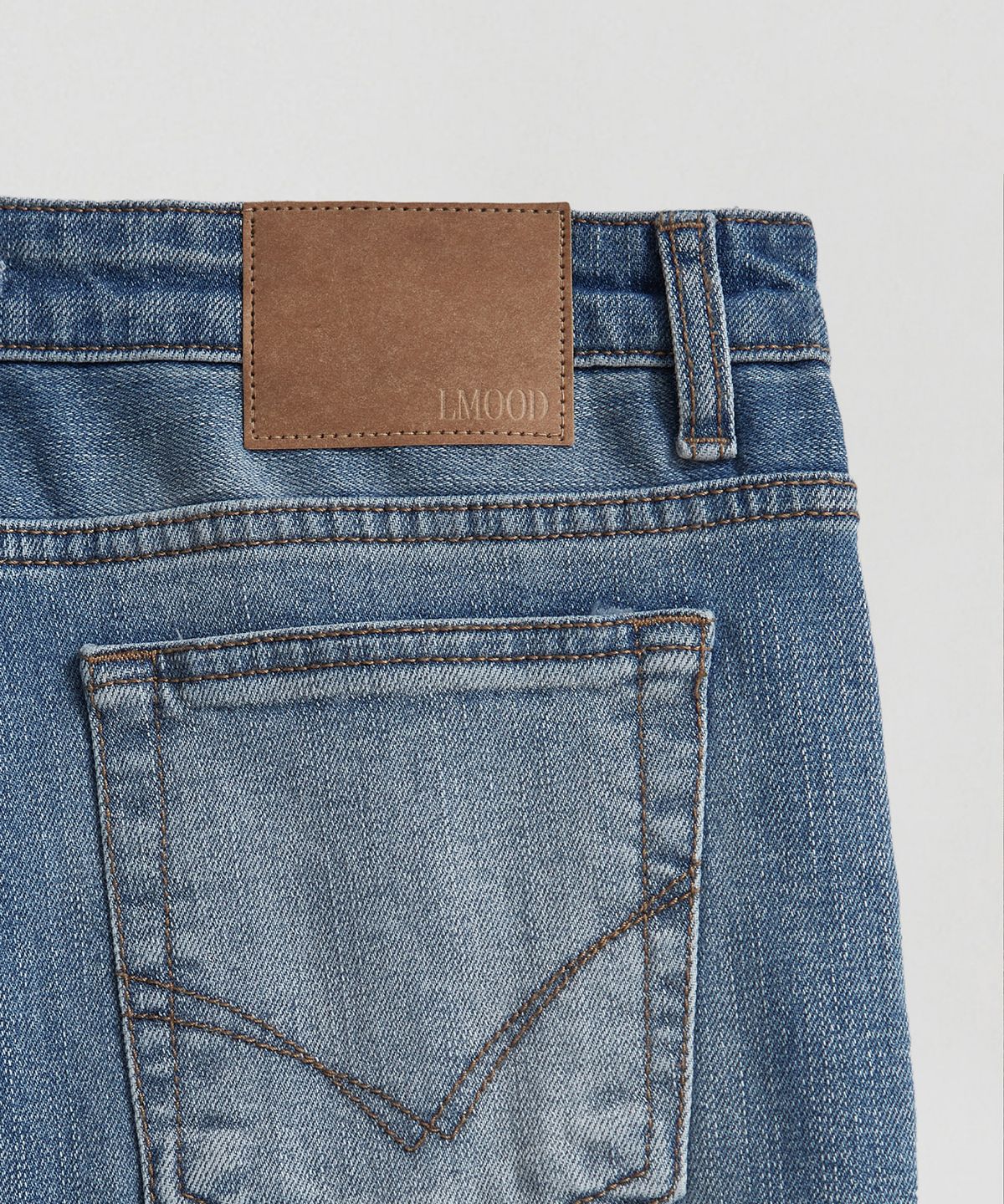 엘무드 우먼(LMOOD WOMEN) DEVON Straight Denim Washed Blue