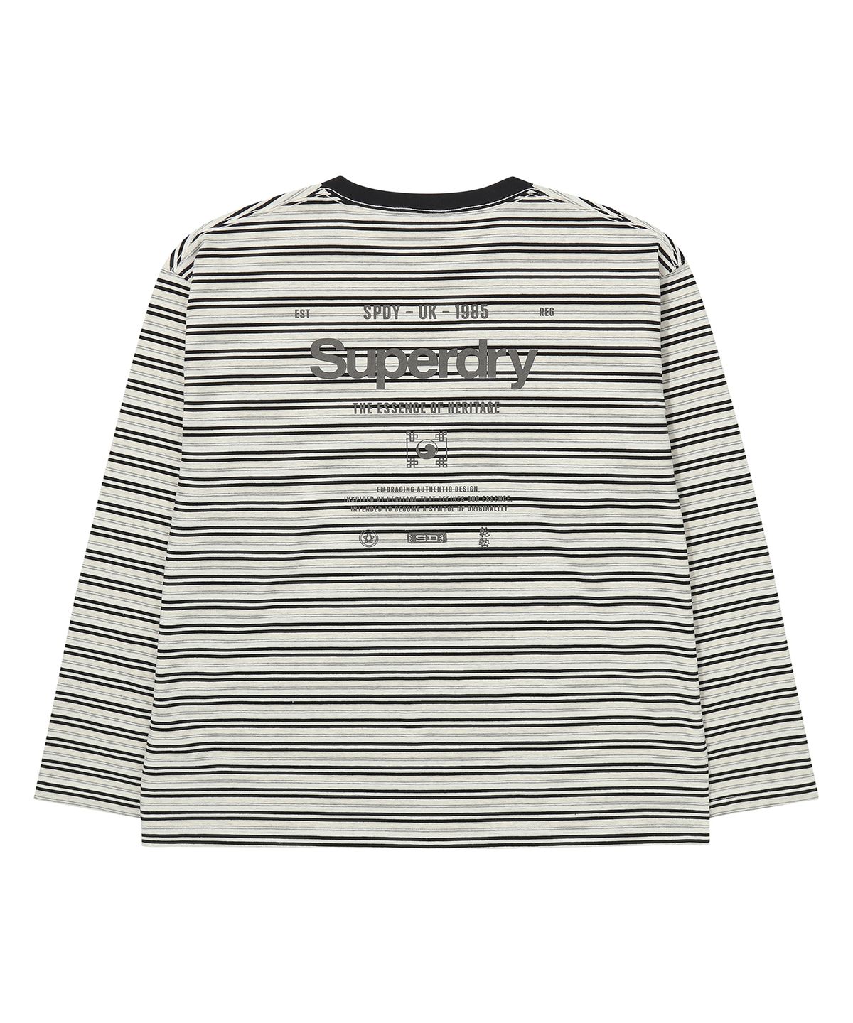 슈퍼드라이(SUPERDRY) 스트라입 코어 롱티 라이트 그레이 SDUILDQ03LGR