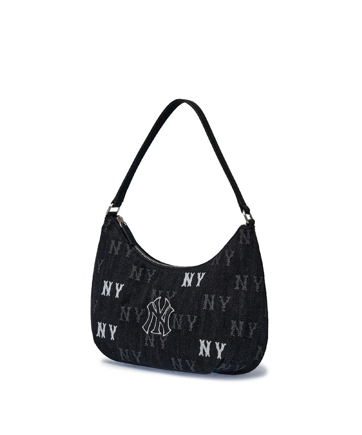 엠엘비(MLB) 힙 모노그램 JQD 데님 호보백 NY (Black)