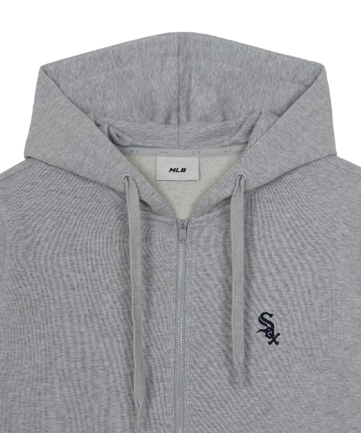 엠엘비(MLB) 베이직 스몰로고 후드집업 CHW (Melange Grey)