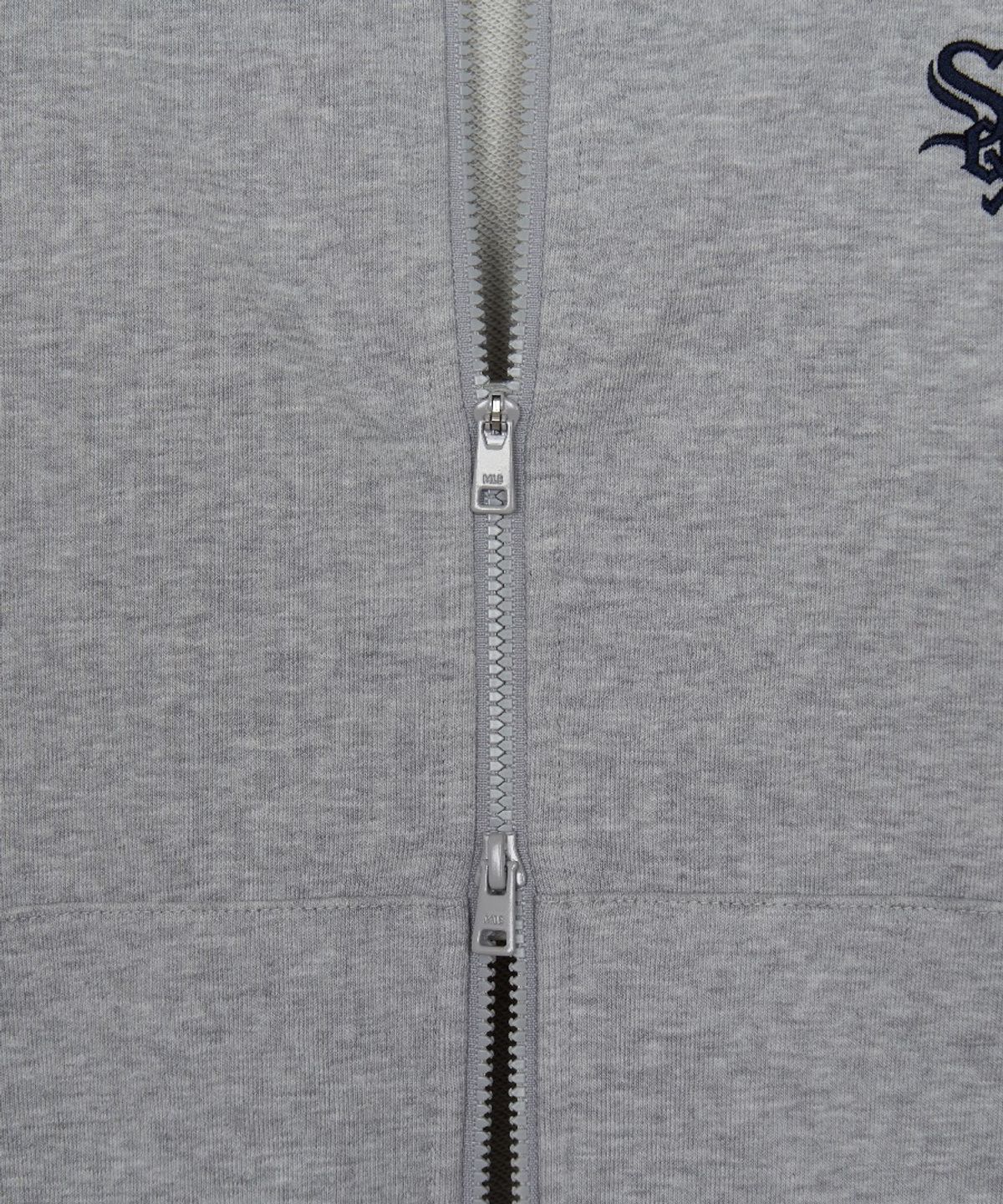 엠엘비(MLB) 베이직 스몰로고 후드집업 CHW (Melange Grey)