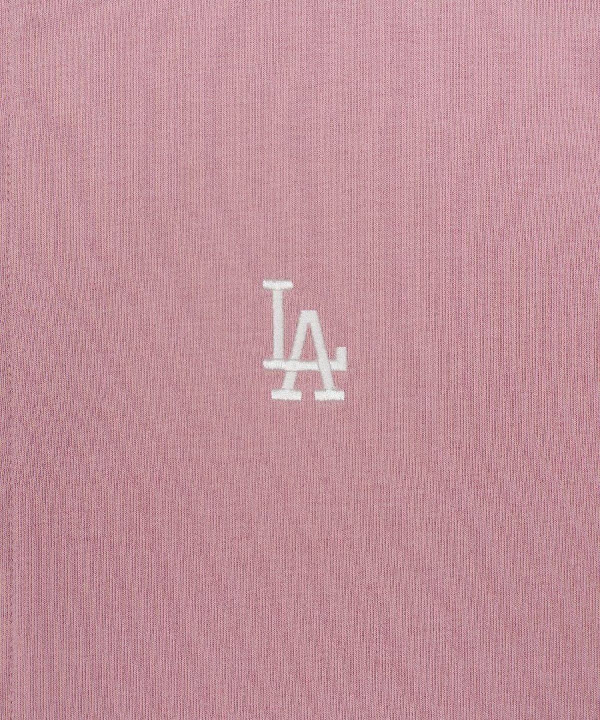 엠엘비(MLB) 베이직 스몰로고 후드집업 LA (Mg.Pink)