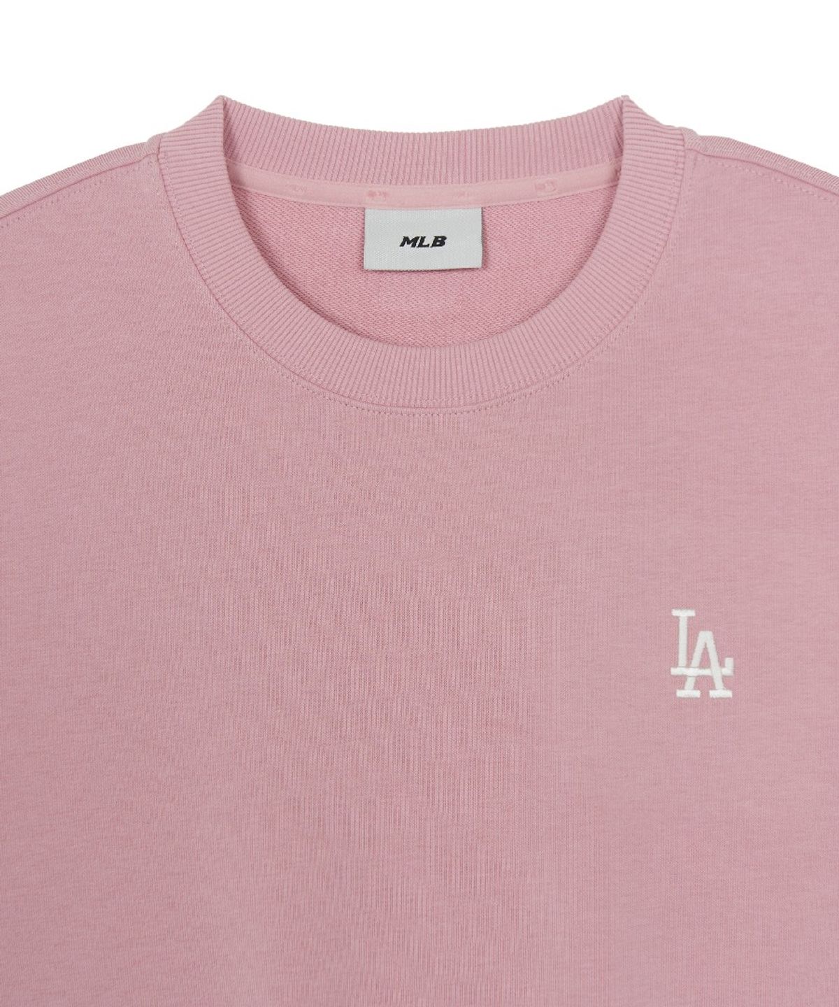엠엘비(MLB) 베이직 스몰로고 맨투맨 LA (Mg.Pink)