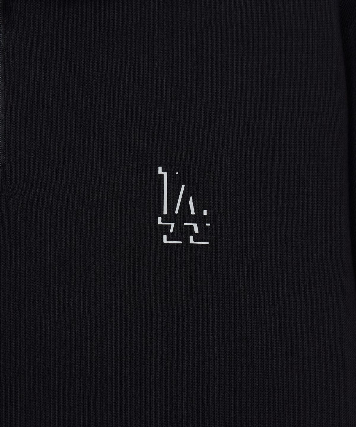 엠엘비(MLB) 베이직 스몰로고 반집업 맨투맨 LA (Black)