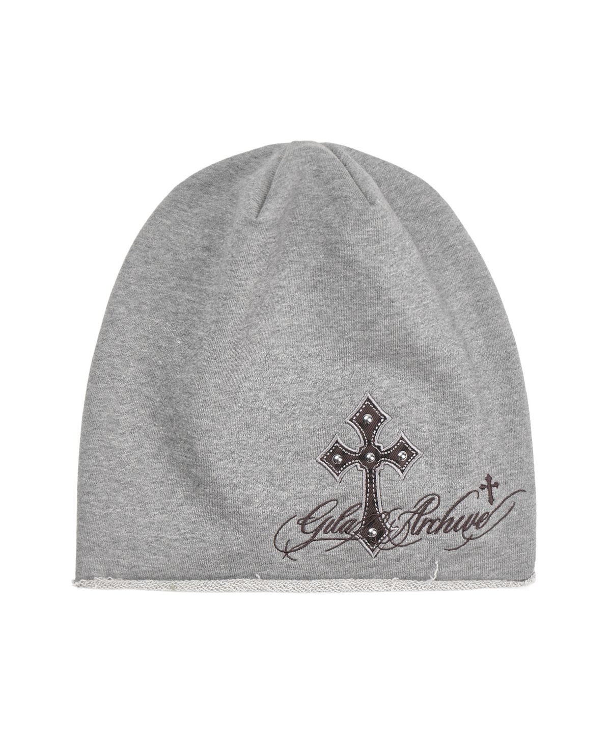 길라아카이브(GILAARCHIVE) CROSS PATCH LETTERING LOGO BEANIE_GREY